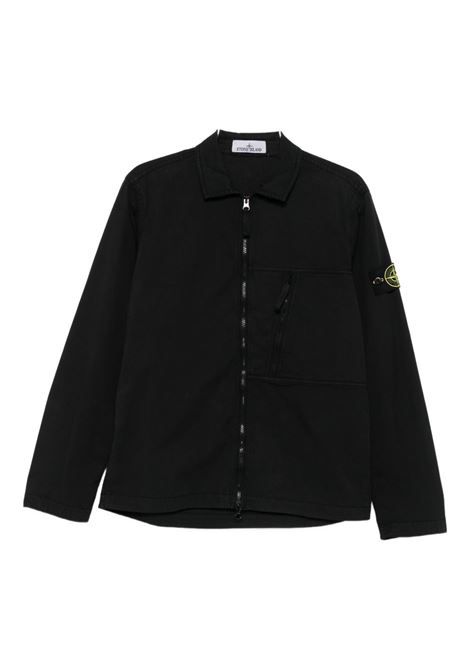 giacca camicia zip umo nera STONE ISLAND | K2S15 1200003 S0010V0029